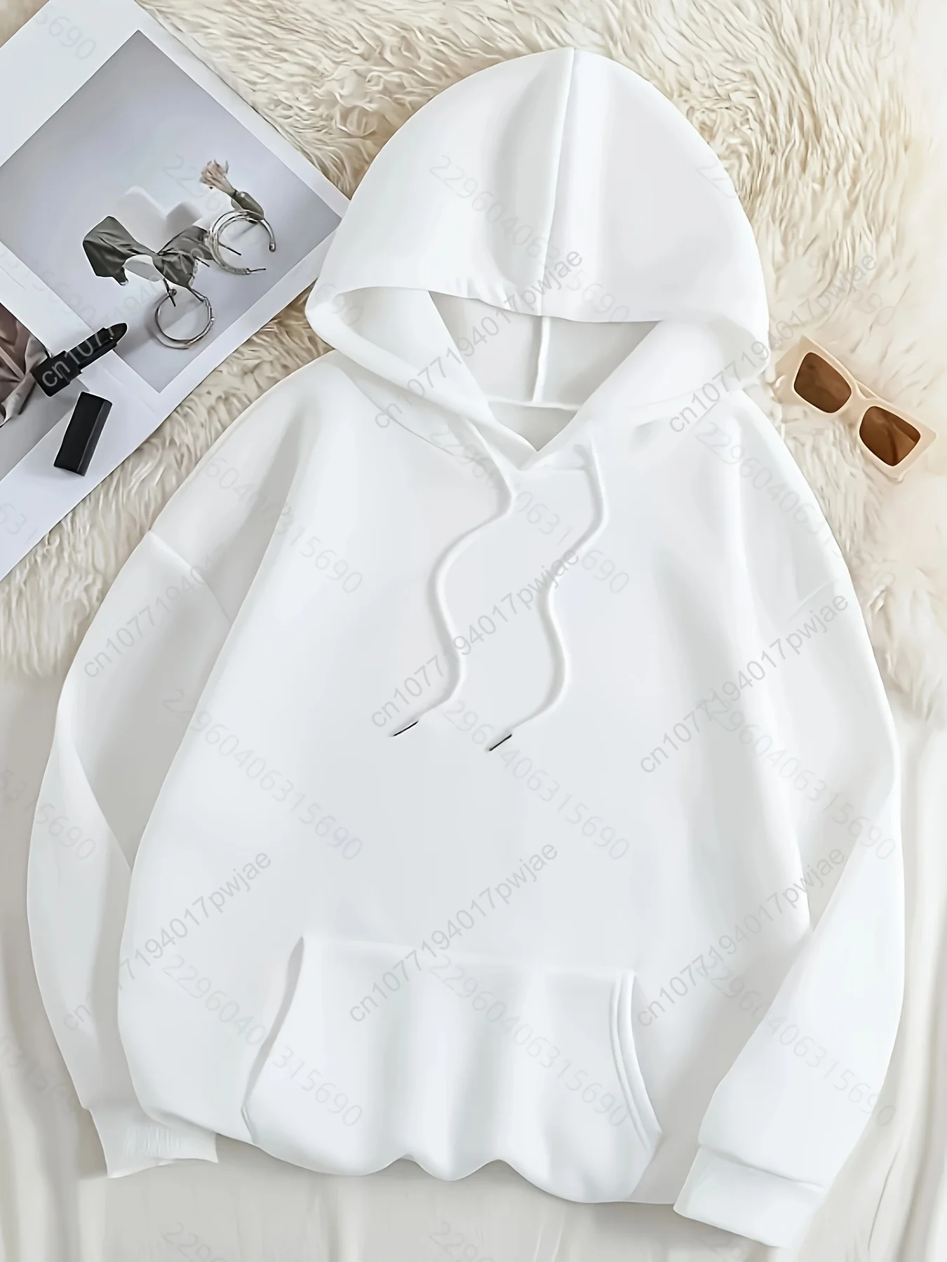 Kapuzenpullover mit Grafikdruck, lässiges Kapuzenpullover mit Kordelzug für Winter und Herbst, Damenbekleidung