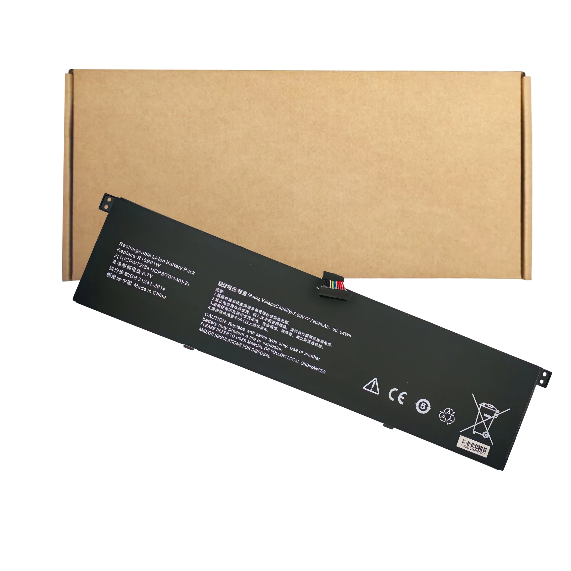 LOLG R15B01W Laptop Battery For Xiaomi Pro 15.6 Inch Series TM1701 171501-AQ TM1707 Notebook 7900mAh/60.4WH Free Tools