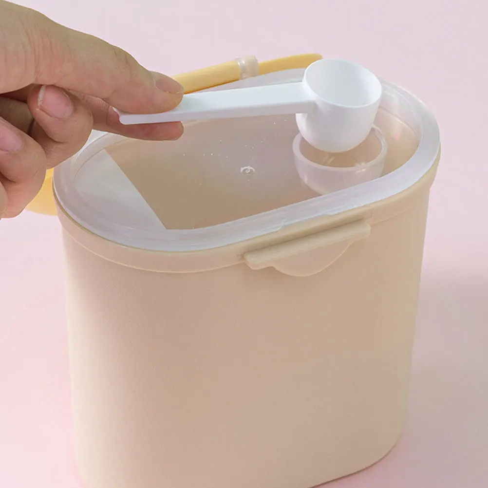 

Portable Milk Powder Box Large Capacity Sealed Baby Food Container Yellow Crown Formula Dispenser Travel Snack Storage Safe