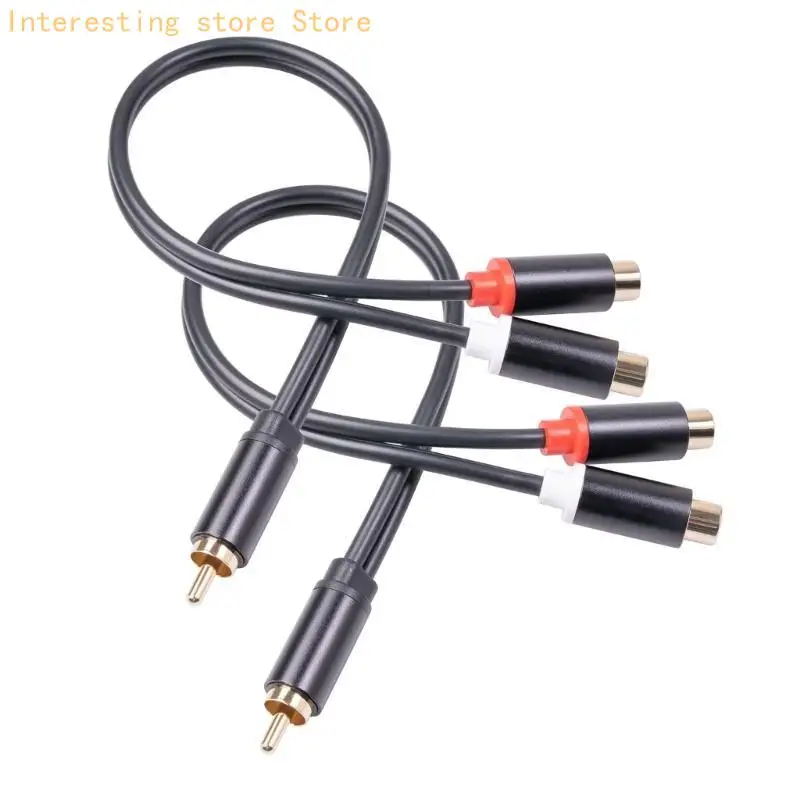 RCA-Stecker auf RCA-Buchse, Stereo-Kabel, Y-Stecker, 1 bis 2 RCA-Adapter 55KC – Detail 7