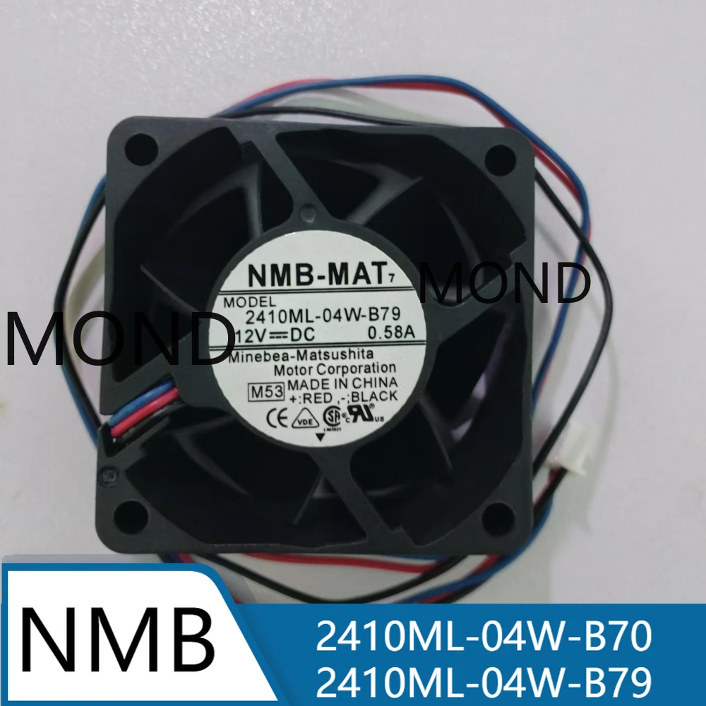 NMB 2410ML-04W-B70 2410ML-04W-B79 Server Cooling Fan NMB-MAT Chassis CPU Power Supply Inverter Cooler DC12V 6025 6CM