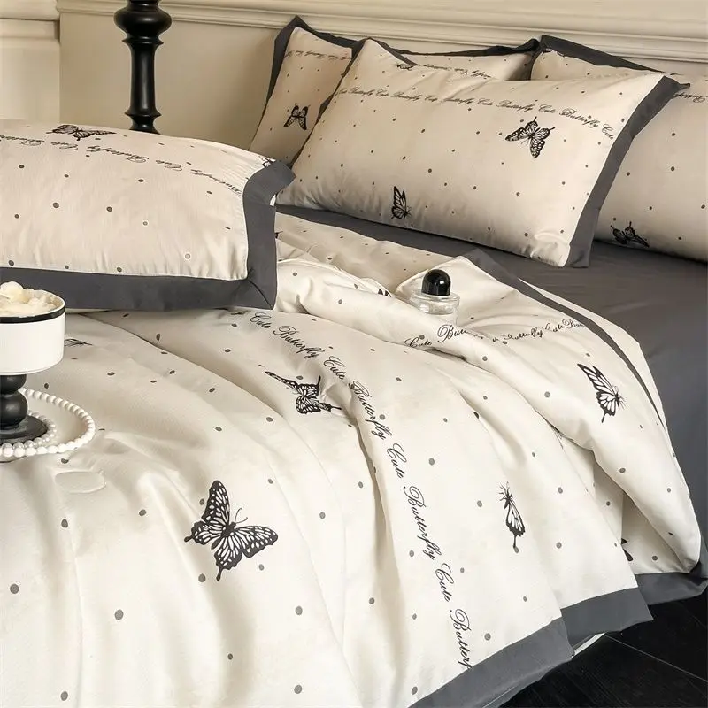 

Summer Quilt, Class A Washed Cotton, Summer Thin Quilt, Light Luxury Style Air Conditioner Quilt, Ins Spring and Autumn Quilt