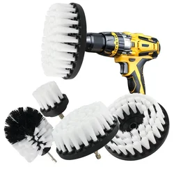 2/3.5/4/5'' Brush Attachment Set Power Scrubber Brush Car Polisher Bathroom Cleaning Kit with Extender Kitchen Cleaning Tools