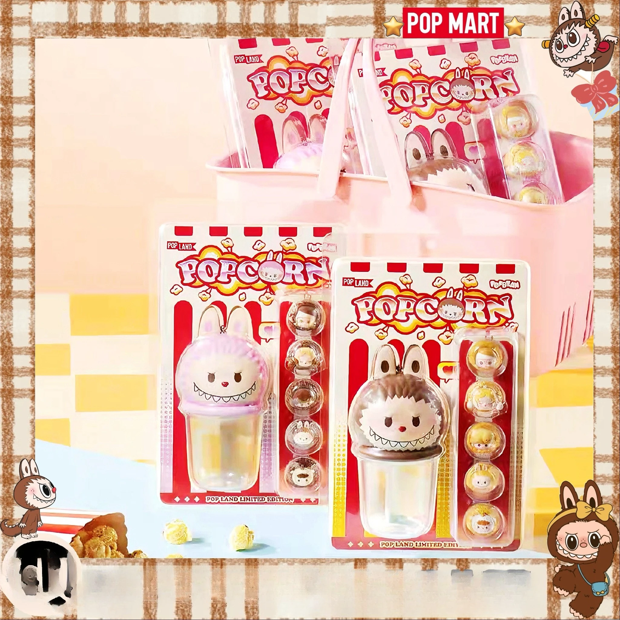 

Оригинальная мини-фигурка попкорна POP MART labubu Park, ограниченная серия, экшн-игрушки, подарок на день рождения-сюрприз