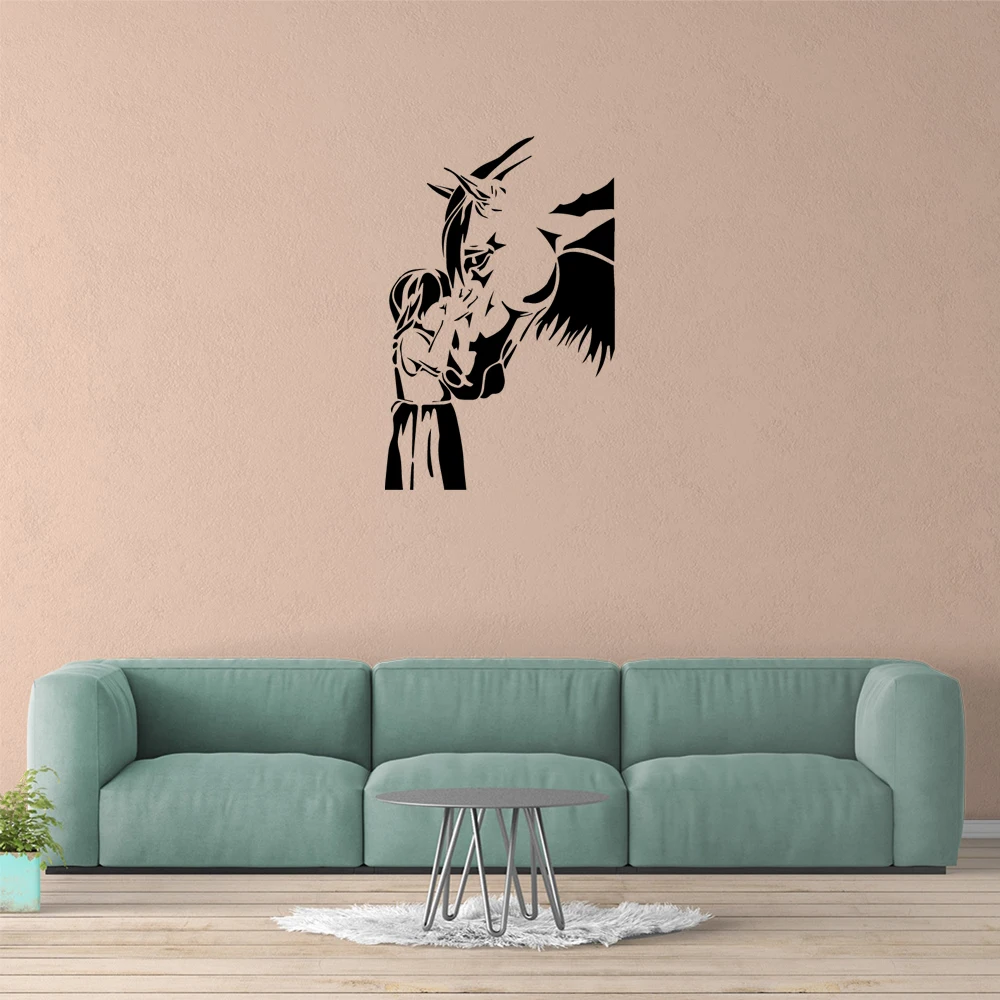 1 pc new Vibrant horse wall sticker Wall Decal Living Room Removable Mural For bedroom Diy Home Decoration Vinyl Decals