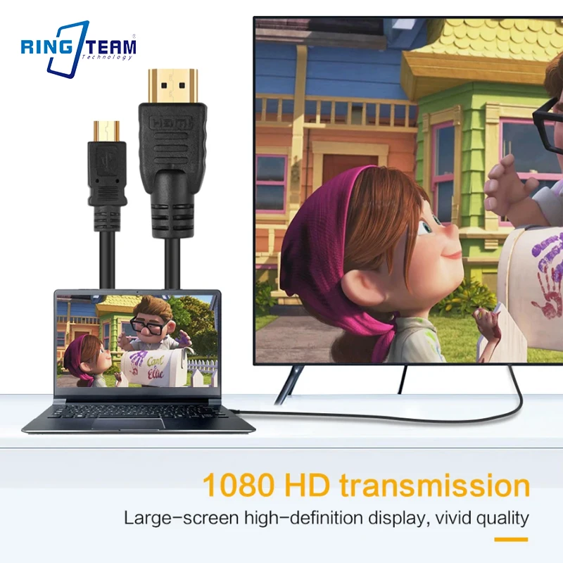 Micro USB to HDMI Cable Micro USB to HDMI Adapter HD 1080P HDTV for Laptop Samsung Galaxy Note 3 S2 S3 S4 S5 HTC LG Sony view 3