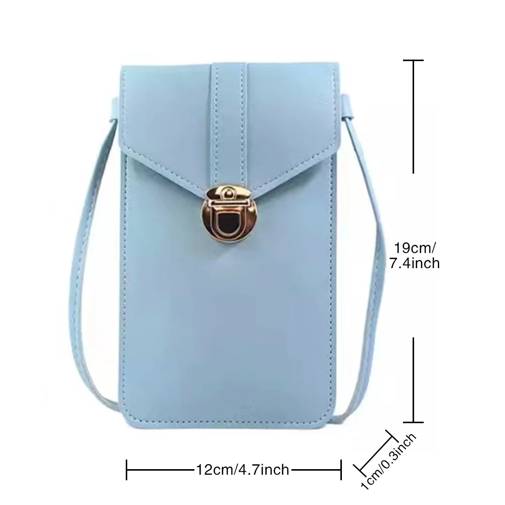 Shoulder Bags Large Capacity Handbags Touch Screen Cell Phone Case Cover Universal Crossbody Bag Wallet Word Pattern Phone Pouch