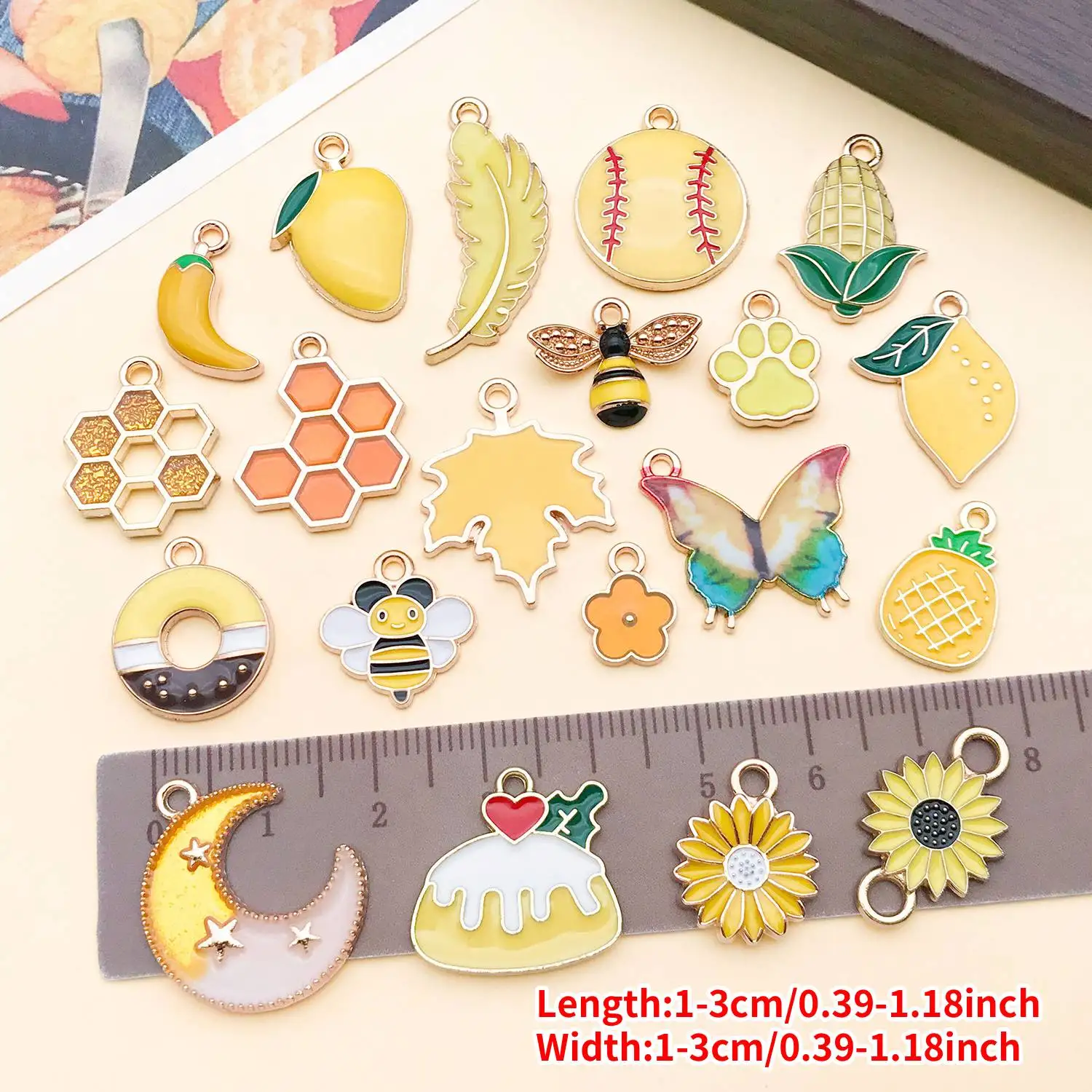 10/20pcs Enamel Charms Alloy Various Styles Pendants