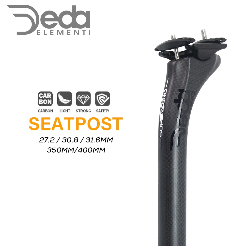 

DEDA-MTB/Road Bicycle Full carbon seat post 27.2/30.8/31.6mm 3K matte Cycling Parts Length 400mm