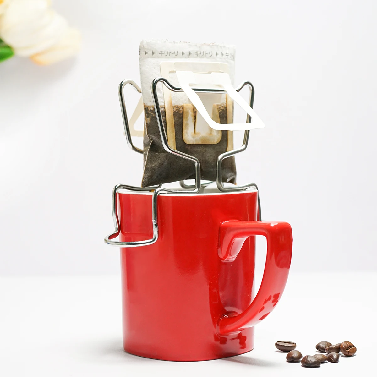 Pour Over Holder - Coffee Filter Tea Bag Dripper Sturdy Bracket Stand Convenient Stable Design Perfect Camping Hiking Office