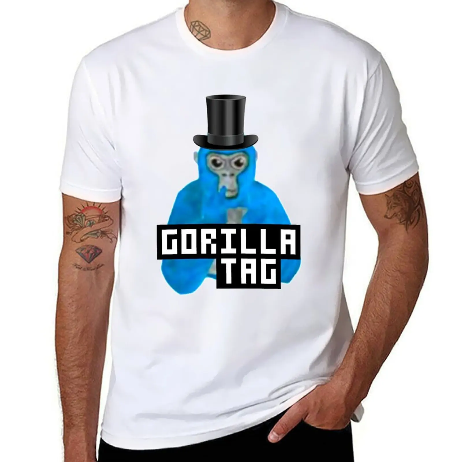 

Gorilla Tag Blue Monkey Top Hat Gorilla Monke Gorilla Tag PFP Maker by POLKART T-Shirt