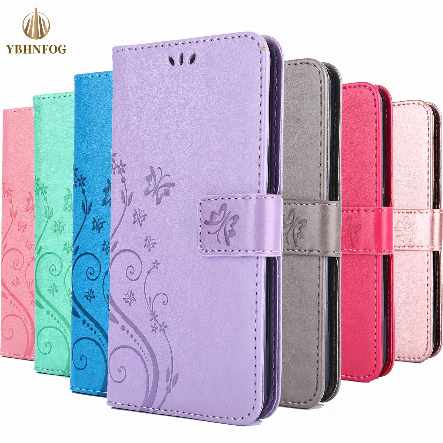 Leather Wallet Case For iPhone 15 14 Plus 13 12 Mini 11 Pro X XR XS Max 7 8 Plus Holder Flip Case Stand Card Slots Phone Cover