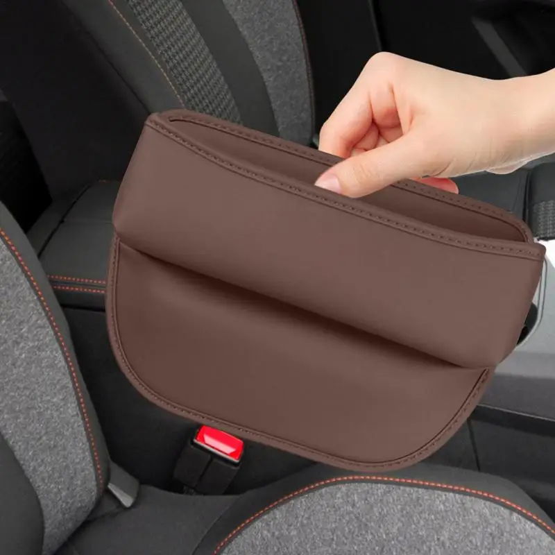 

Car Seat Gap Filler Organizer PU Leather Car Seat Organizer And Phone Storage Adjustable Automotive Accessories