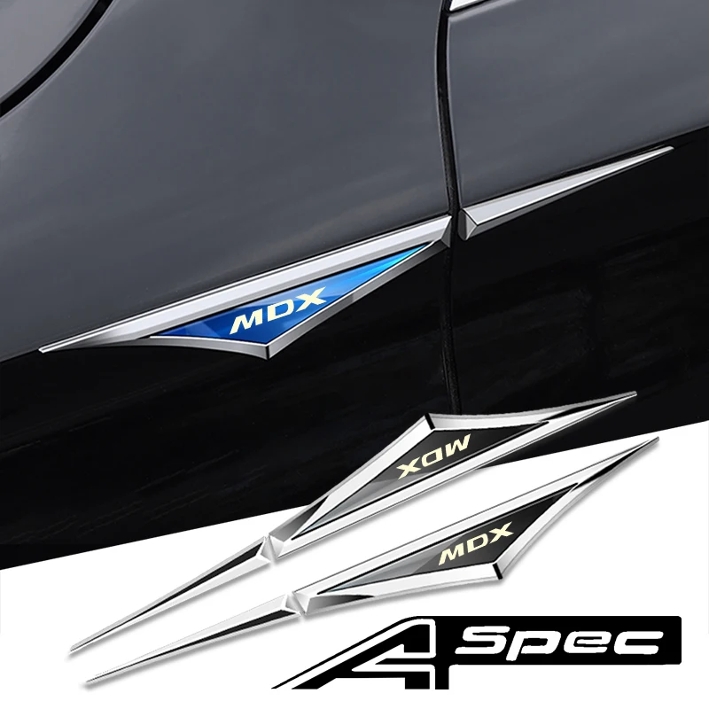 2pcs alloy car stickers car accsesories accessory for acura a-spec aspec tlx mdx rdx ilx