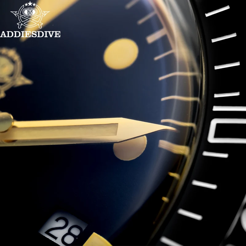 ADDIESDIVE Men's Luxury Watch Ceramic Bezel Super Luminous 20Bar Diver Stainless Steel Bubble Mirror Glass Quartz Watches AD2072