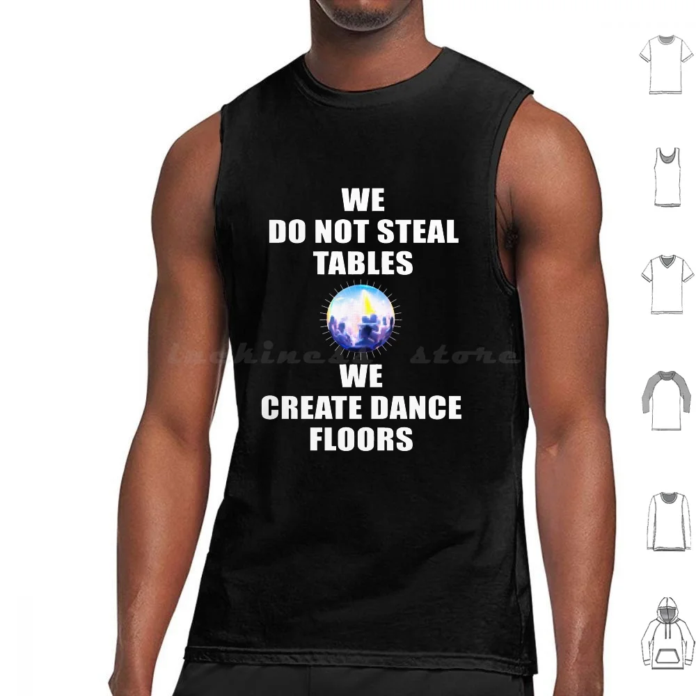 We Make Dance Floors Tank Tops Vest Sleeveless Dance Party Rave Club Words Fat Marker Bear Daddy Pride Scruff Cub Otter Grindr