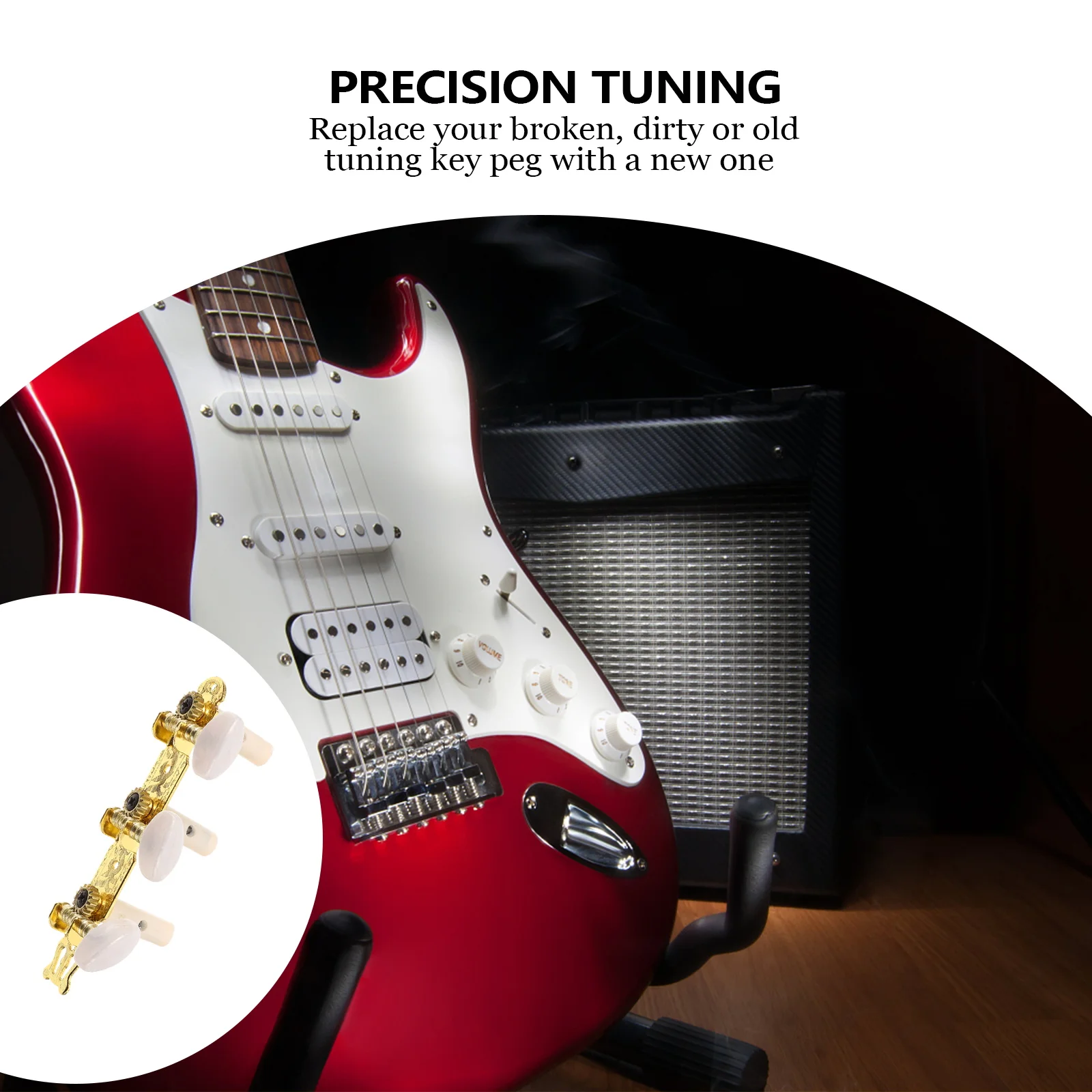 

1Set Classical Guitar Tuning Pegs Durable Sturdy Easy Quick Precise Tuning Golden Surface Elegant Perfect Guitar Accessories