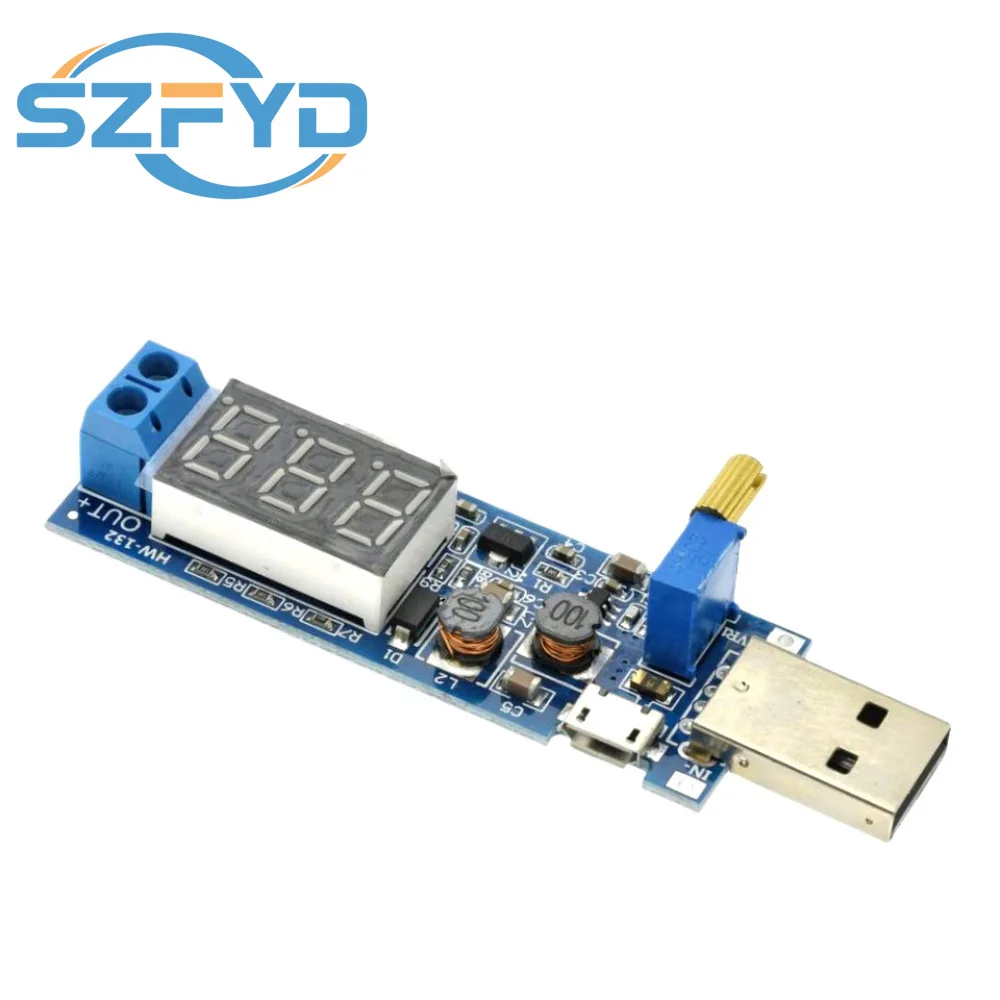 Convertidor DC-DC USB 1,2V-24V ajustable entrada 5V