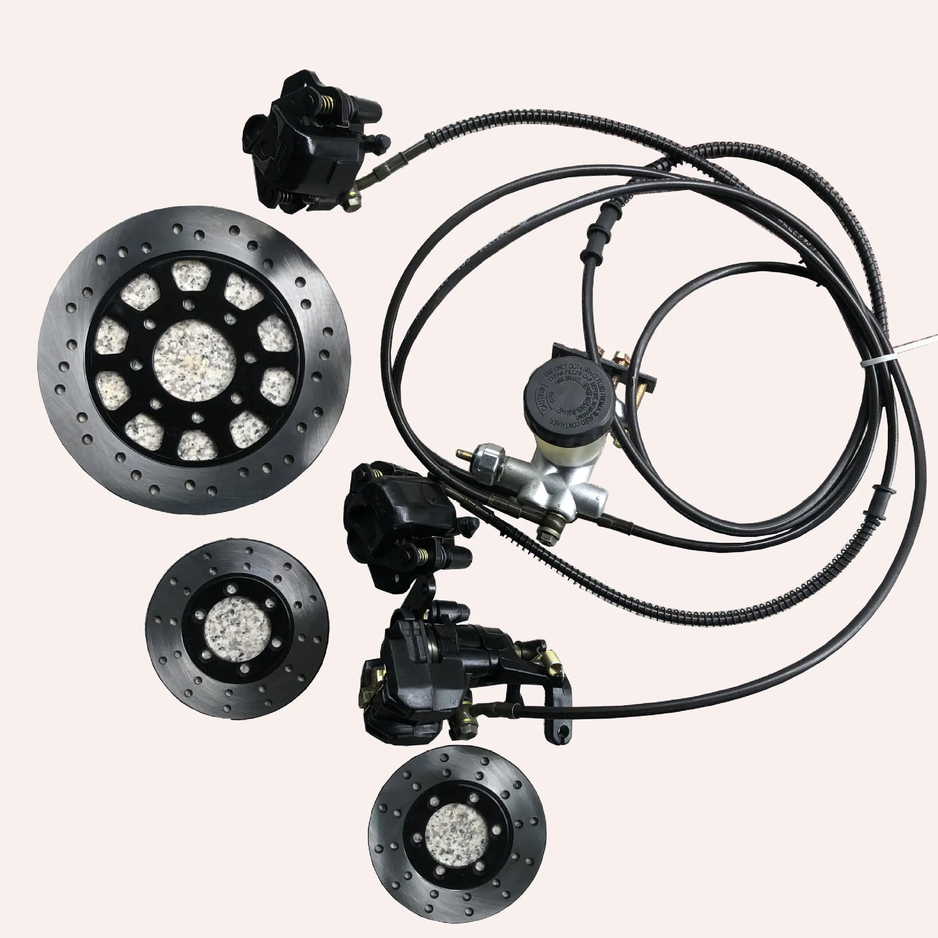 Modified four-wheel electric vehicle accessories 150CC kart one-to-three disc brake hydraulic foot brake pump disc brake disc