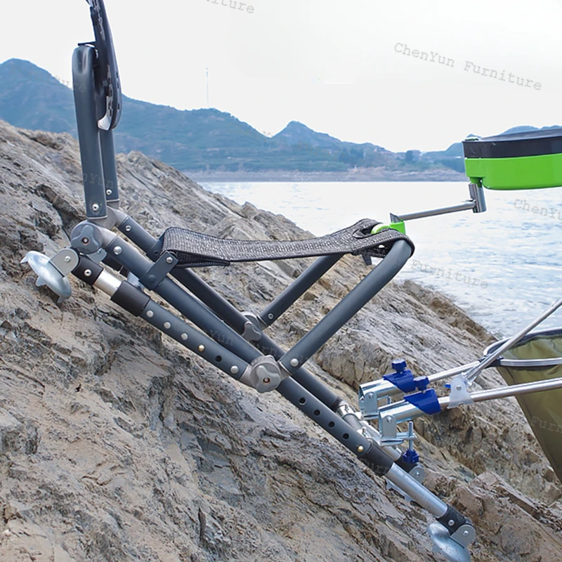 Fold Portable Fishing Chairs All Terrain Multifunction Backrest Fishing Chairs Bracket Comfort Banco De Pesca Entertainment