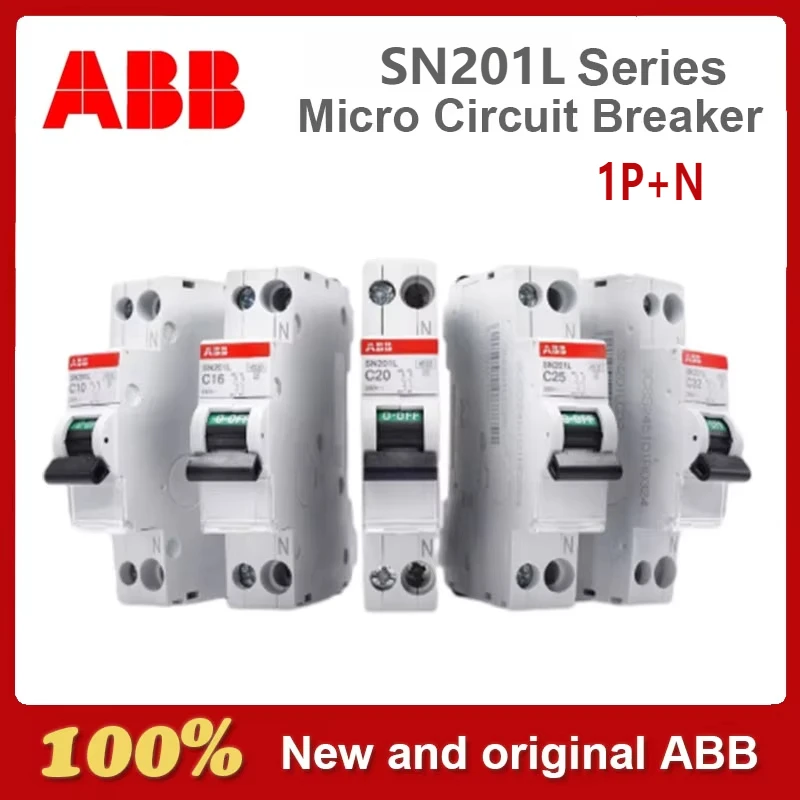 

ABB Miniature Circuit Breaker SE200L Series C Type 1P+N 6A 10A 16A 20A 25A 32A 40A Original Product