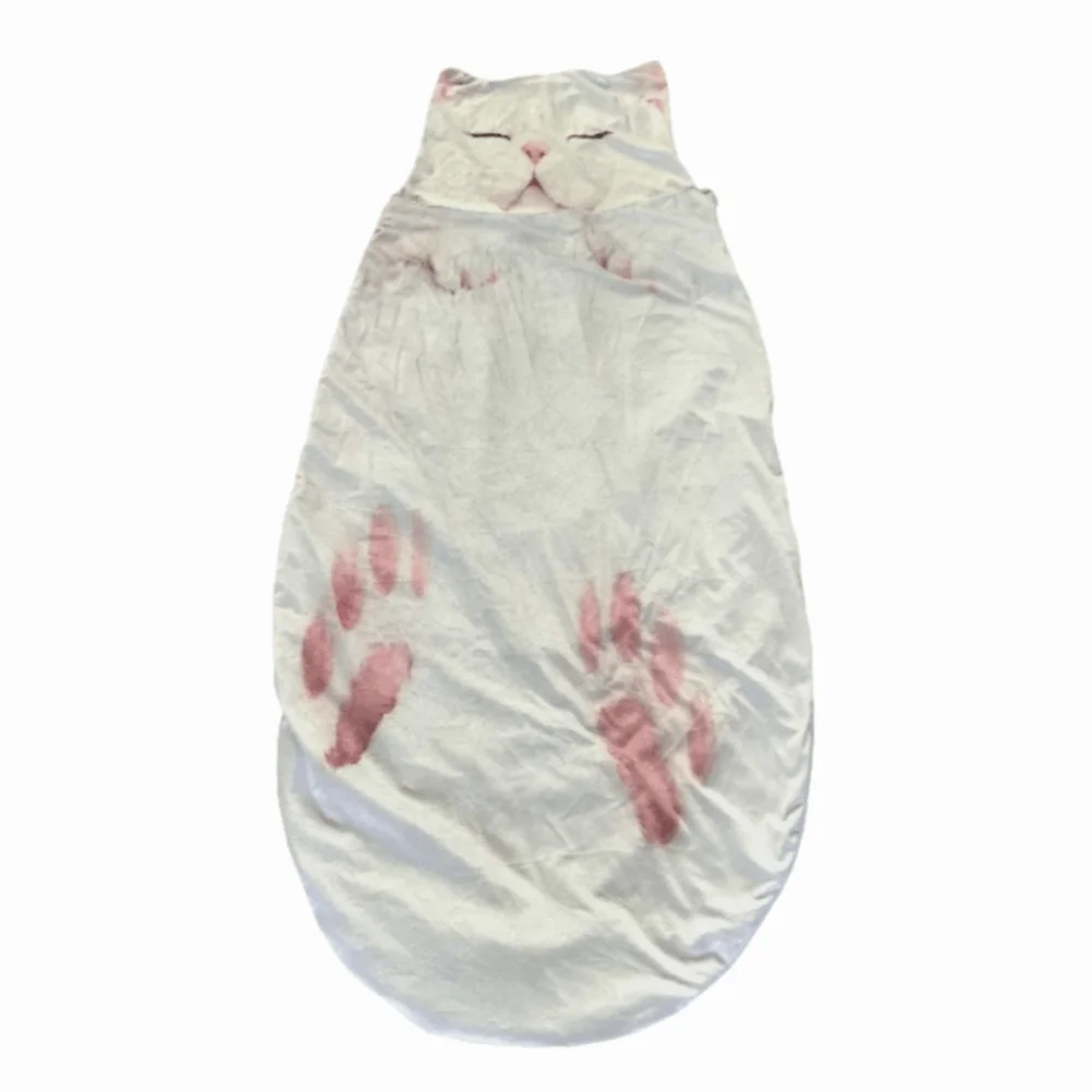 

Soft Cat Envelope Sleeping Bag Cozy Novelty Camping Sleeping Bag Funny Cartoon Design Warm Insulation Sleeping Bag Sleepovers