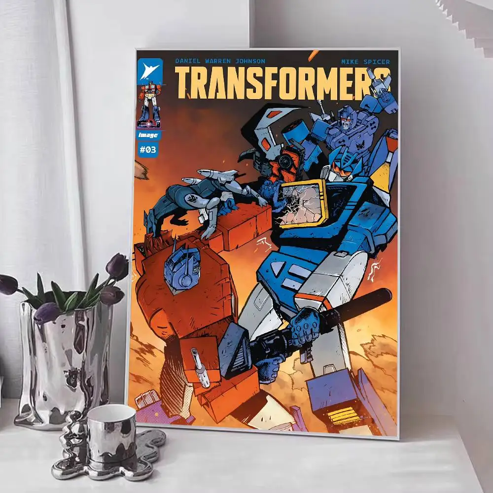 Vintage Classic T-Transformers Comic-inspirierte Auto-Roboter-Poster, ausgefallener Wandaufkleber für Wohnzimmer, Bar, Dekoration, Wanddekoration – Detail 8