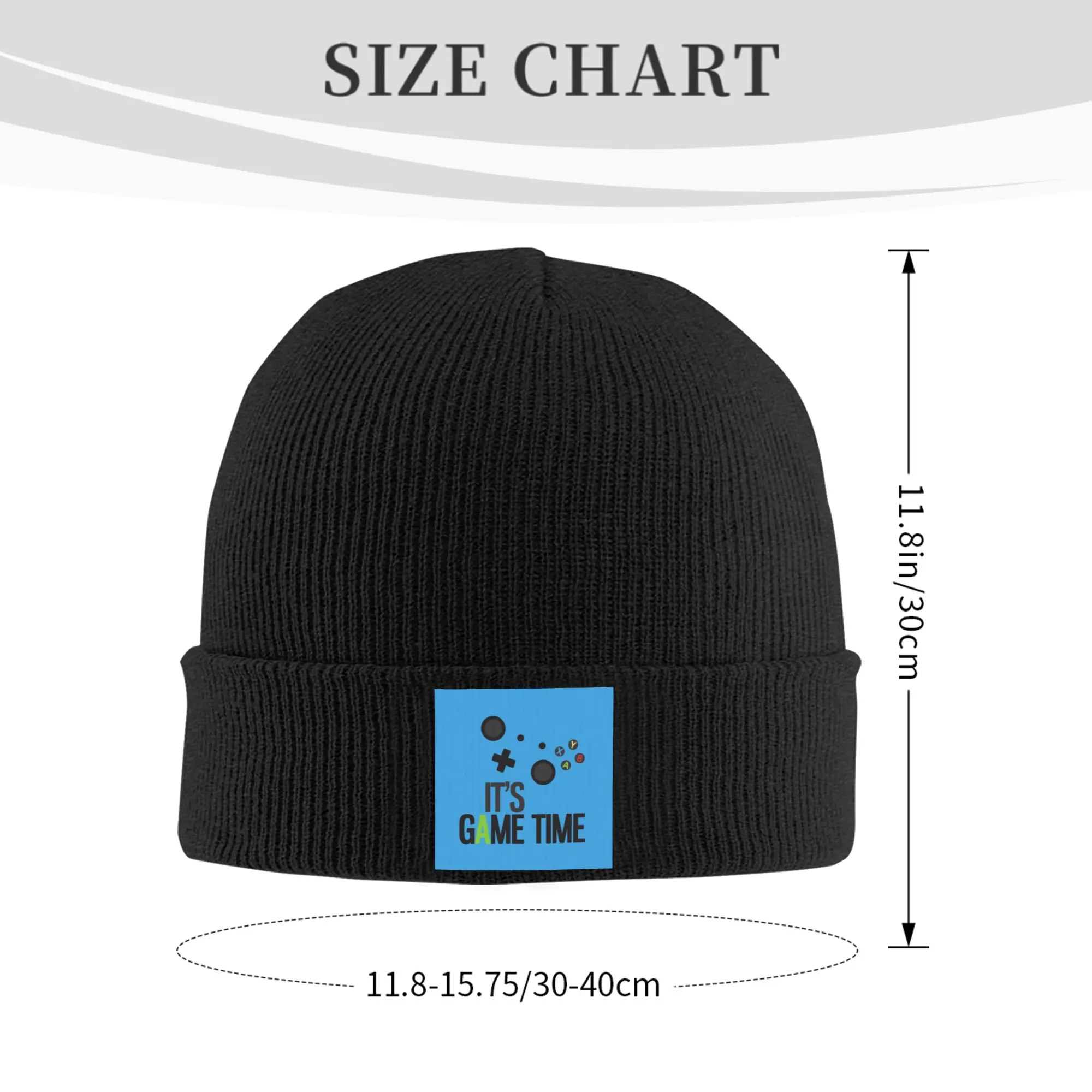 Custom It's Game Time Skullies Beanies Caps Fashion Winter Warm Men Women Knitted Hat Adult Unisex Game Controller Bonnet Hat