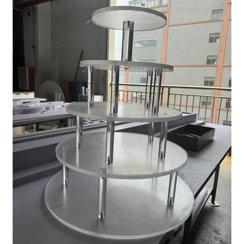 Customize Party Events Supplies Product Shelf Round Clear Acrylic Stand Displsy Decoration