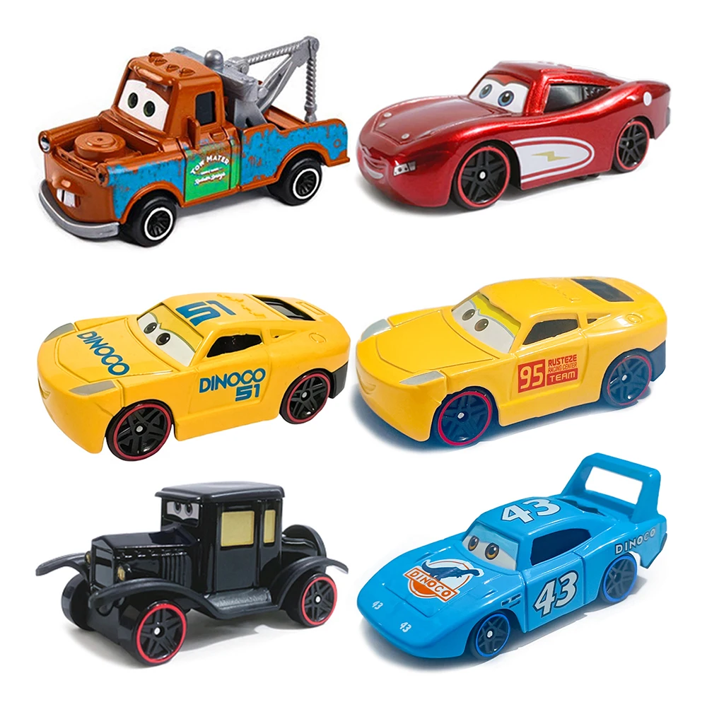 Pixar Cars Mater Auto-Modell Spielzeug aus Legierung Anime-Figuren Strip Weathers Lizzie Rennspielzeug Kindergeschenke Sammlerstücke