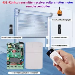 Hot Selling 433M 90V 110V 220V 1 key 4 key Running time setting Tubular Motor Rolling Shutter Door controller