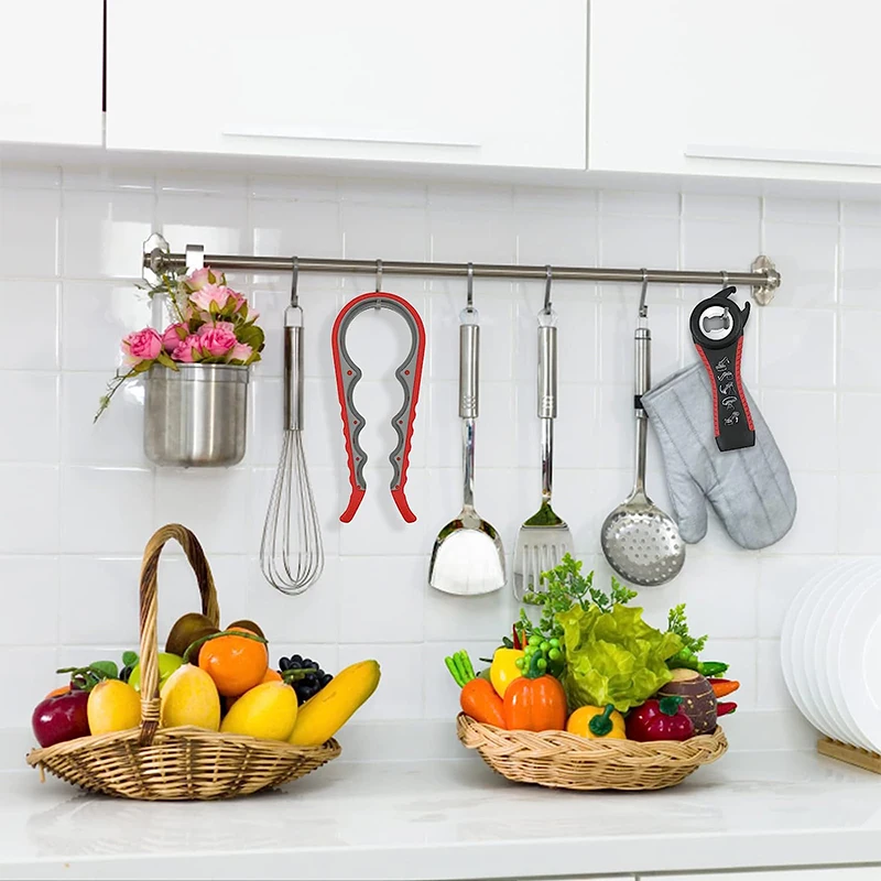 5 في 1 متعددة الوظائف يمكن فتاحة فتاحة الزجاجات للأيدي الضعيفة فتاحة جرة المطبخ القابضون لفتح جرة والزجاجات YY027