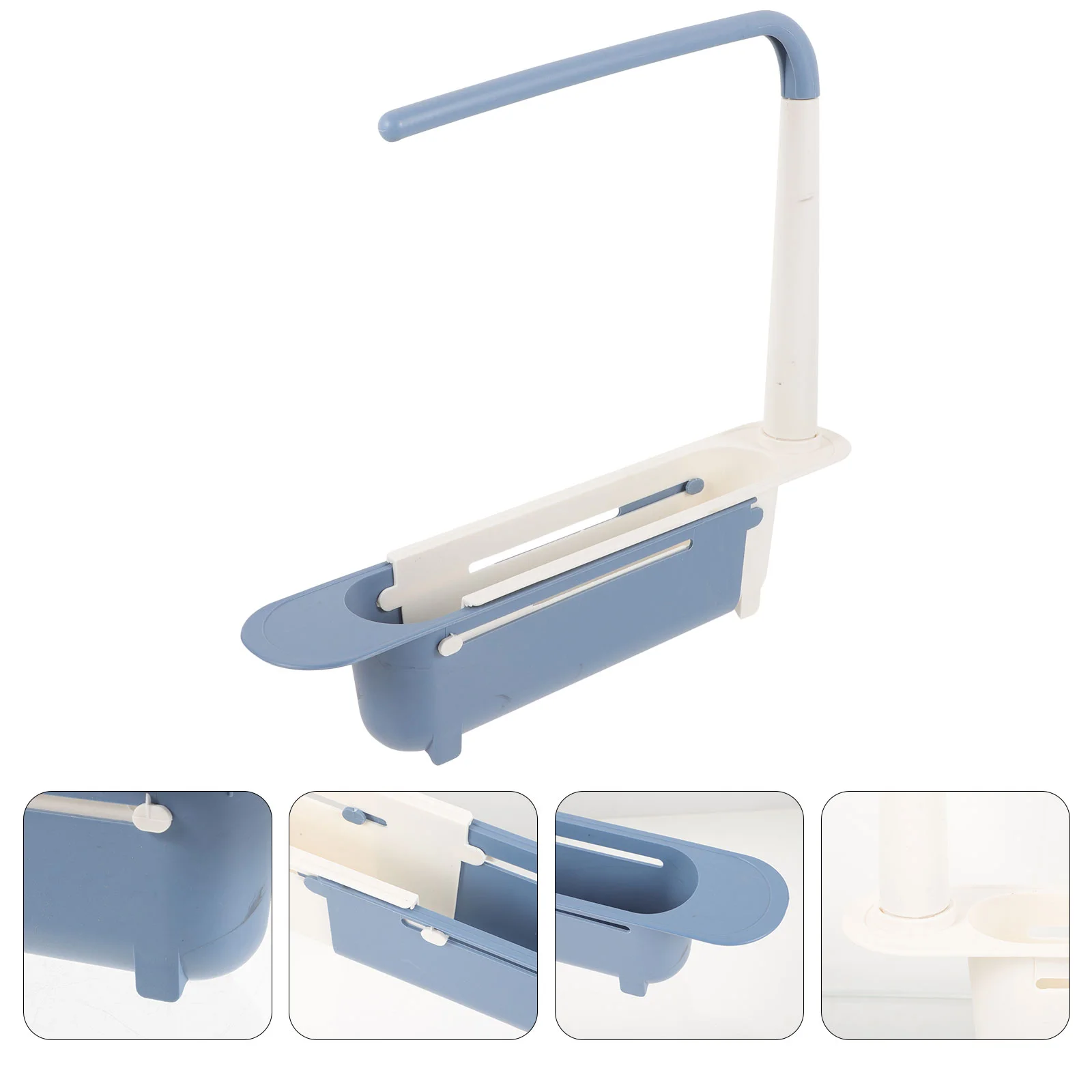 

Telescopic Sink Shelf Kitchen Sponge Holder Cleaning Rack Storage Shelves Universal PP MaterialHousehold ganizer Practical