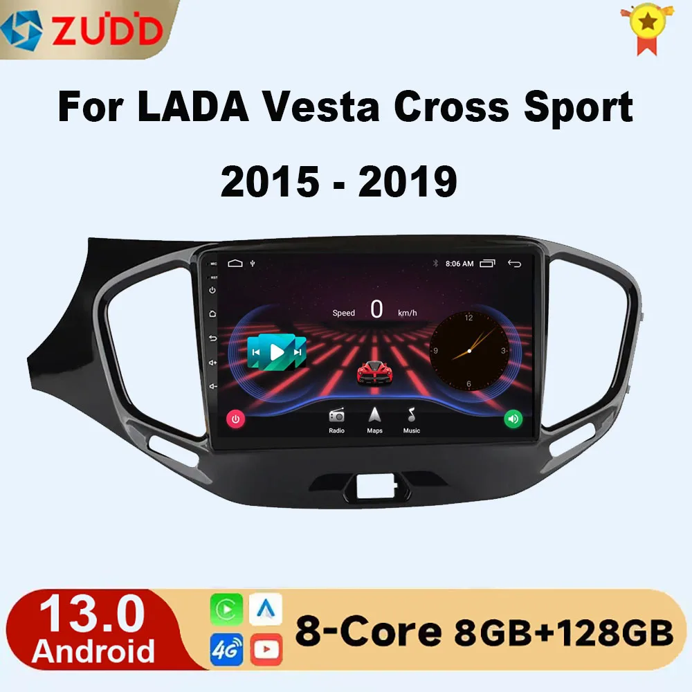 

Android 13 Car Radio for LADA Vesta Cross Sport 2015 - 2019 Multimedia Player 2 Din Carplay Stereo GPS MAP DVD Head Unit