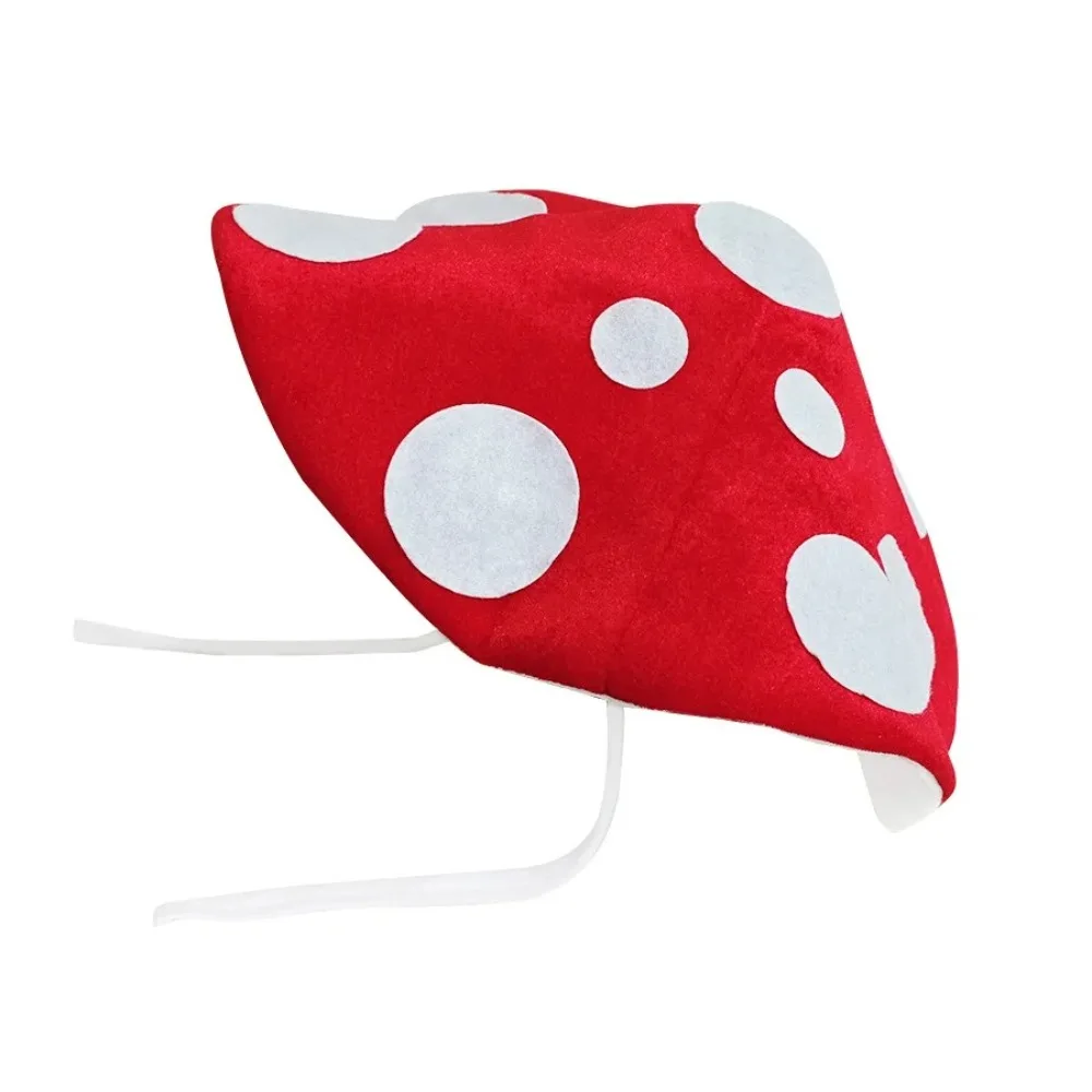 Novelty Mushroom Hat Polka Dot Cartoon Novelty Headpiece Roleplaying Photo Hat Cosplay Theme Party