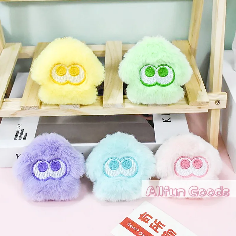 Splatoon Inkling Plush Keychain Anime Orange Red Inkling Kawaii Animal Backpack Pendant Soft Stuffed Cartoon Toy Doll Kid Gift