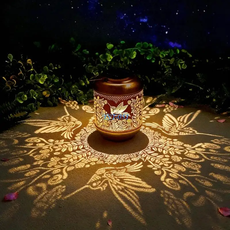 E15A Solar Powered Metal Lantern Light With Auto For Outdoor Night Lighting