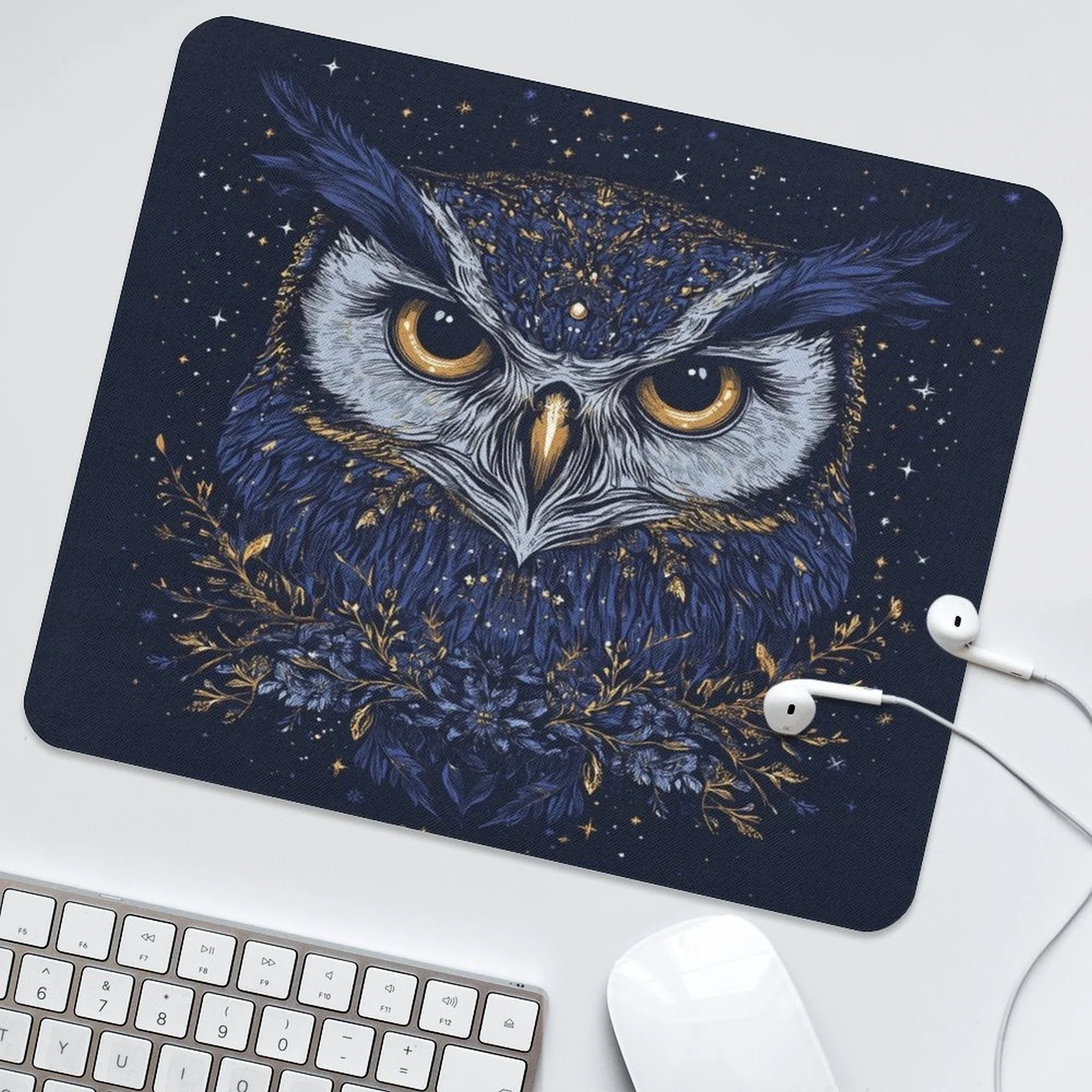 

The high-quality rubber mouse pad with a human head and eagle pattern from Star Night's Sleep for small computer desktops