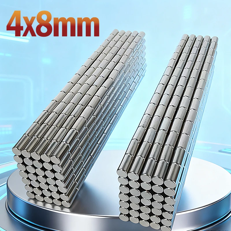 N35 NdfeB 4x8mm Magnet Round Shape Permanent Magnetic Imanes 4*8mm Accessory Neodymium Magnet 20-500pcs for Office Fridge