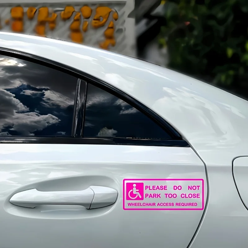 2PCS HighVisibility Wheelchair Sticker Durable Vinyl Decal Easy Install Remove 