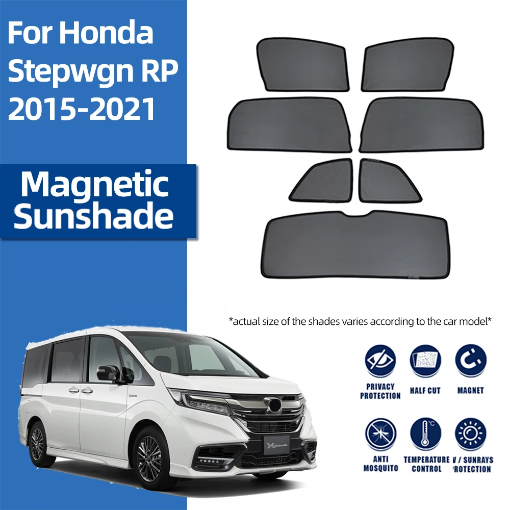 

For Honda Stepwgn RP 2025-2022 Step wgn Magnetic Car Sunshade Visor Front Windshield Curtain Rear Side Baby Window Sun Shade