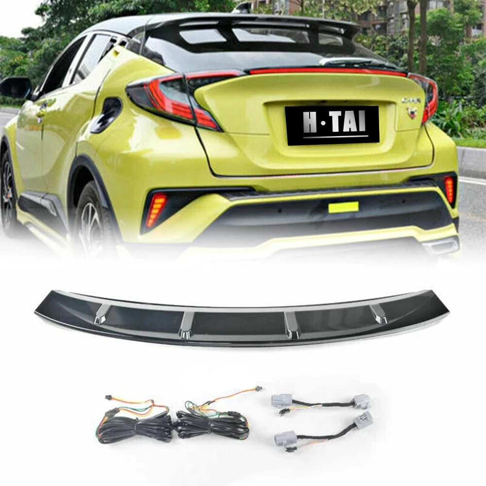 

Задний фонарь крышки багажника для Toyota CHR CH-R 2018 2019 2020, отражатель, стоп-сигнал, сигнальная лампа, светодиодные задние фонари