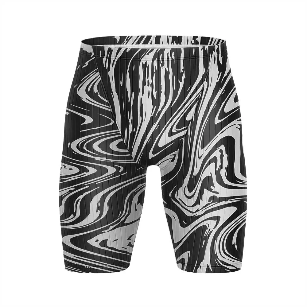 New Summer Swimwear Jammers Men's Swim Shorts Endurance Athletic Training Swimsuit Beach Swimming Trunks Jammer Tight Surf Short