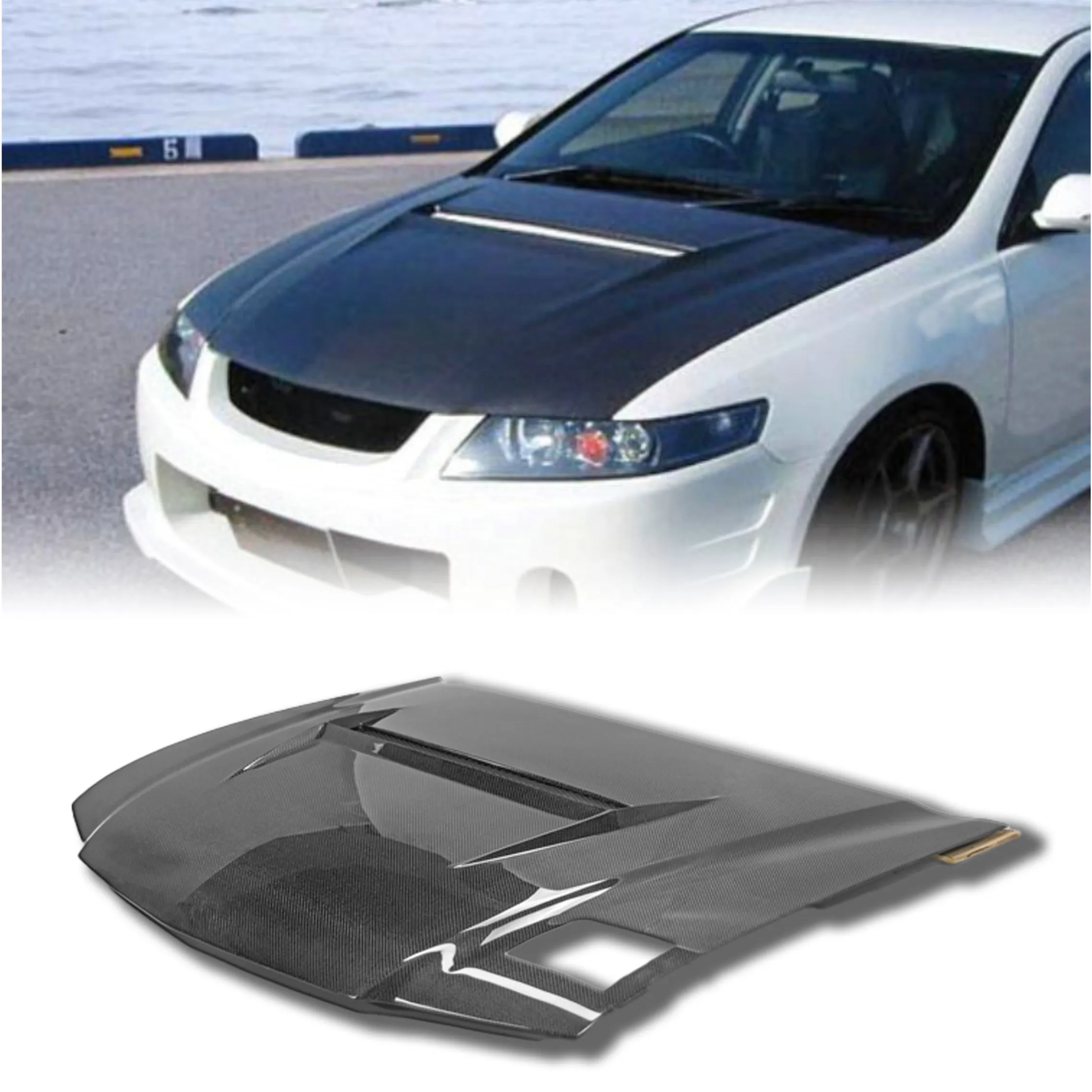 

suitable for Front Hood Bonnet Suitable for HONDA ACCORD 2002-2008 CL7 SS TYPE Real Carbon Fiber