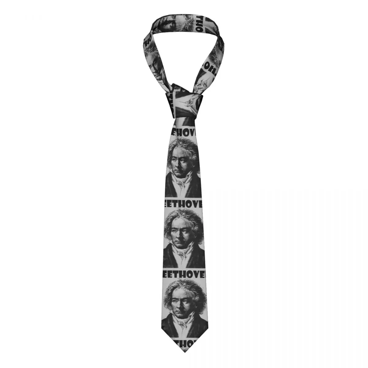 

Beethoven Necktie Unisex Polyester 8 cm Classical Music Composer Symphony Neck Tie for Men Skinny Wide Shirt Accessories Gravata