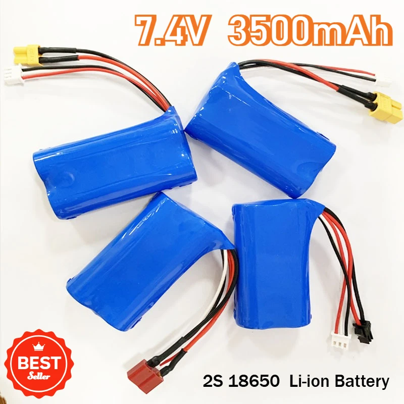 18650 Rechargeable Battery 7.4V 3500mAh High Rate 10C Suitable for Remote Control Car Off-road Vehicle High-speed Car Battery