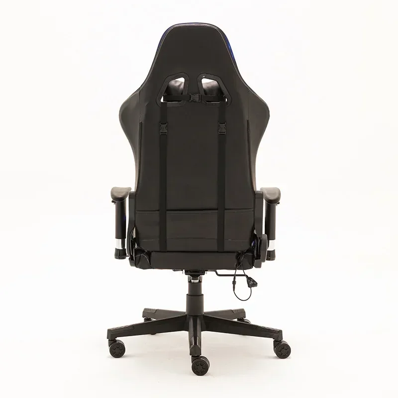 Business swivel chair, home appliance competition chair, RGB lamp belt reclinable chair leather swivel chair