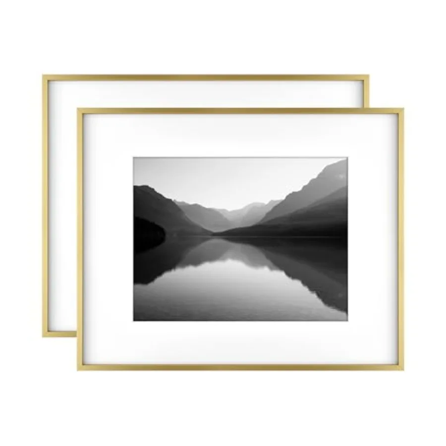 

Master and Co. Foundry Metal Picture Frame with Pho Display, Vertical and Horizontal Wall Hanging Frame for Photos and Artwork