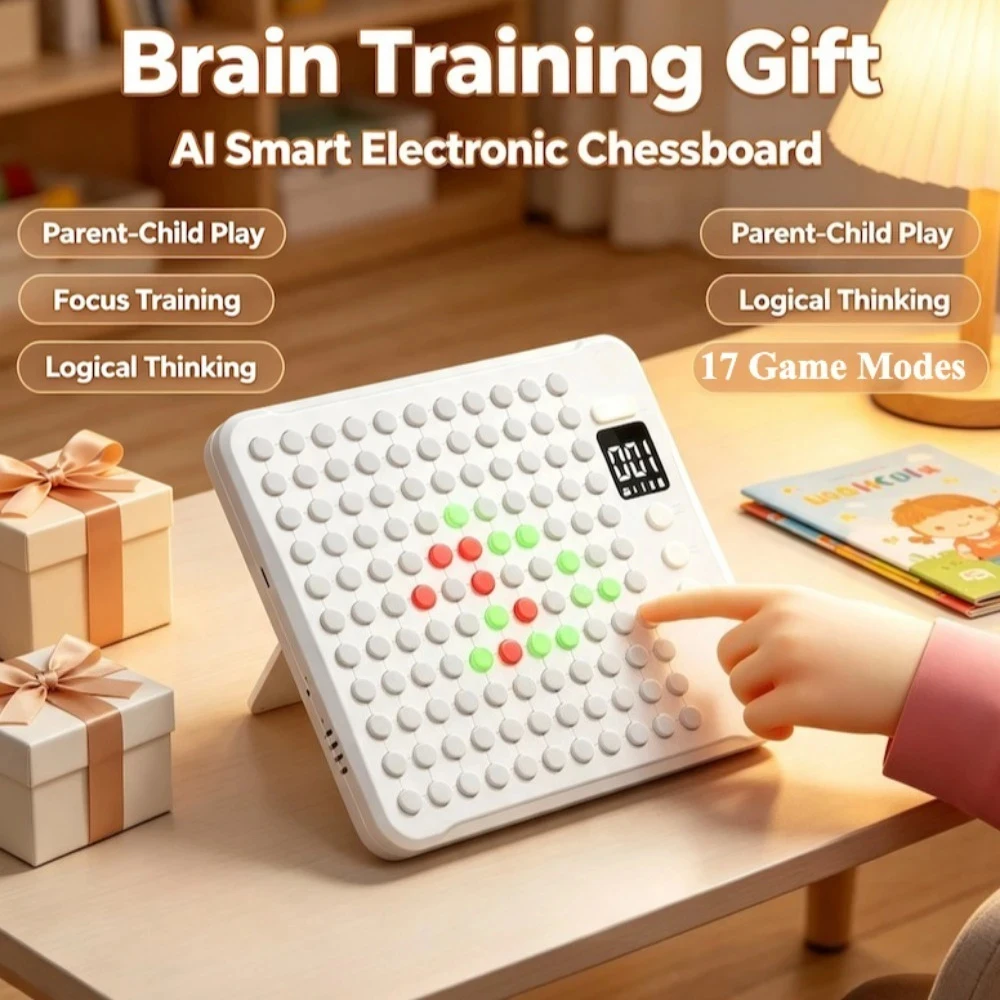 Intelligent Electronic Chess Board Puzzle Multi Functional Game Set Gift Toy Go Board Game for Family Tabletop