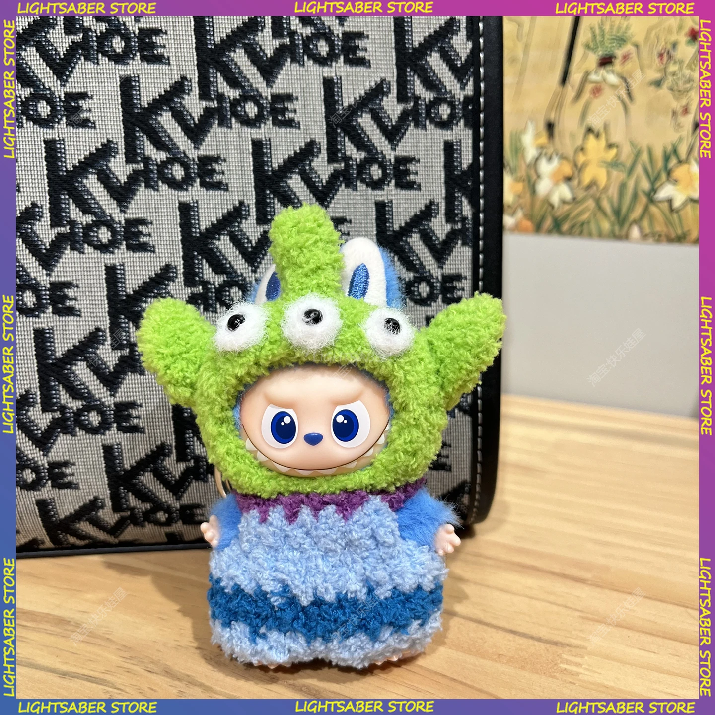 

For Labubu 4.0 Clothes Cartoon Alien Handmade Headgear One-piece Outfit Mini Plush Doll Clothing Fashion Doll Accessories Gift